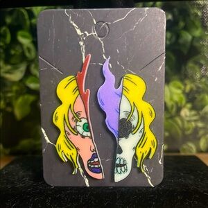 Colorful Unique 2 Faced Earrings Goth Eclectic Style